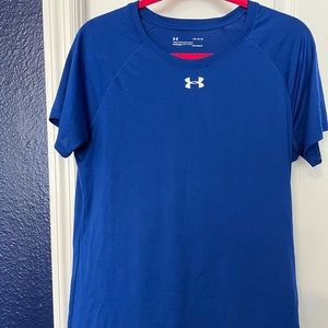 Under Armour Heatgear Uline shirt. Royal blue. Large
